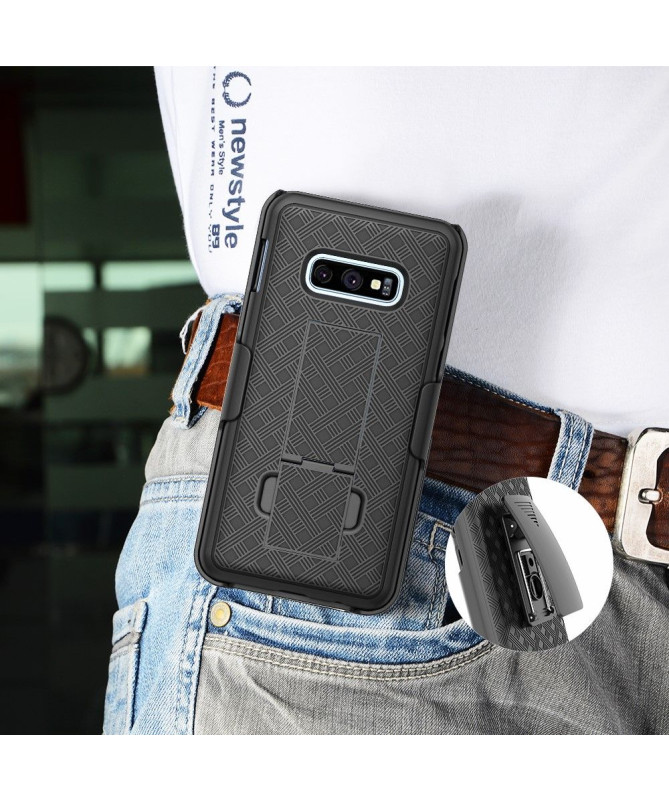 Samsung Galaxy S10e - Coque intégrale avec clip ceinture