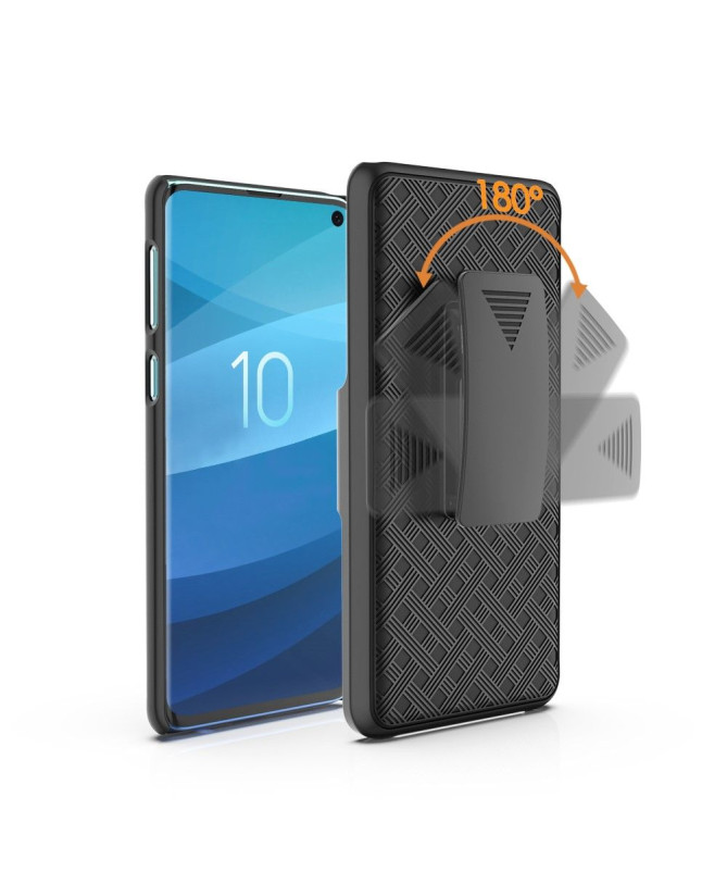 Samsung Galaxy S10 - Coque intégrale avec clip ceinture