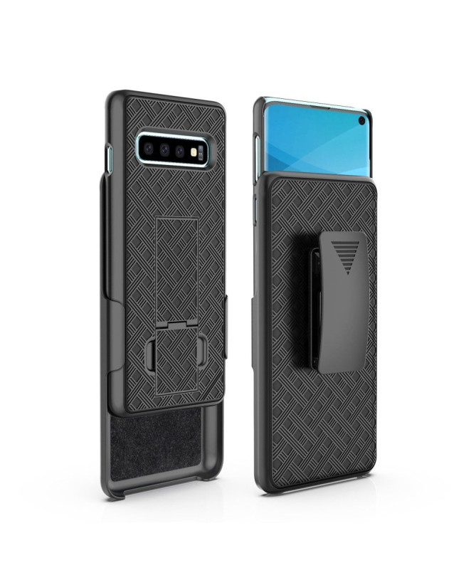 Samsung Galaxy S10 - Coque intégrale avec clip ceinture