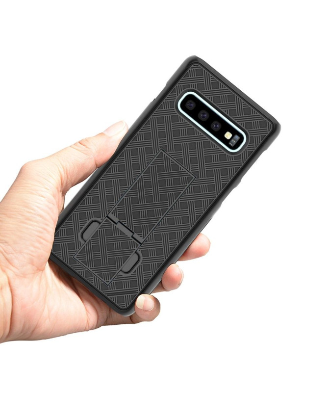 Samsung Galaxy S10 - Coque intégrale avec clip ceinture