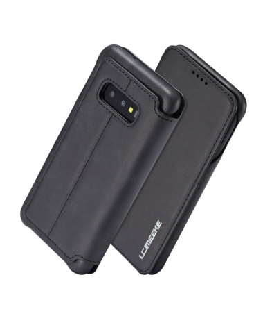 Samsung Galaxy S10e - Coque avec rabat simili cuir