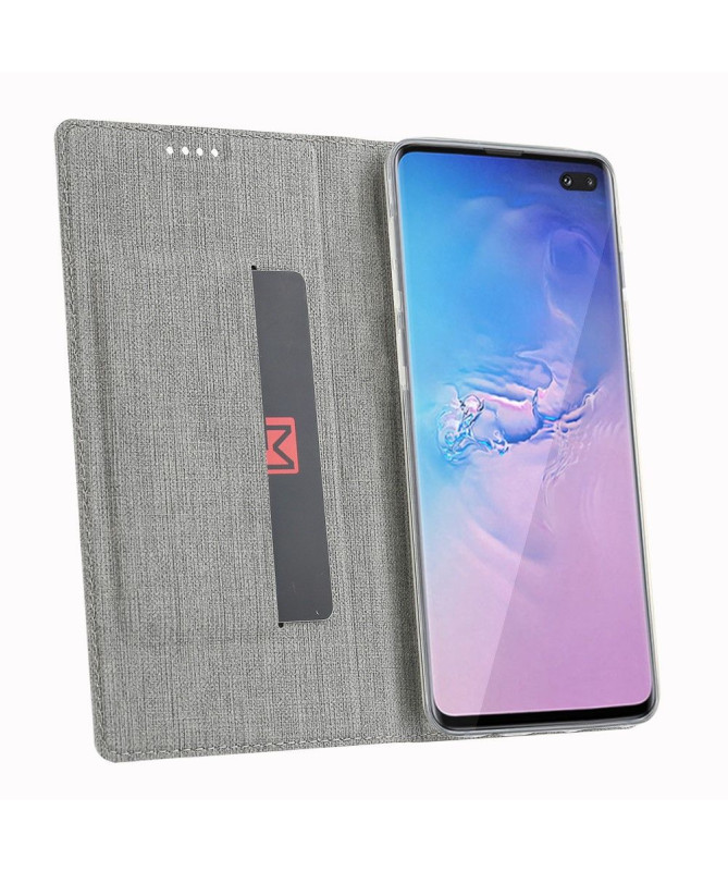 Samsung Galaxy S10 - Etui texturé croisillons support