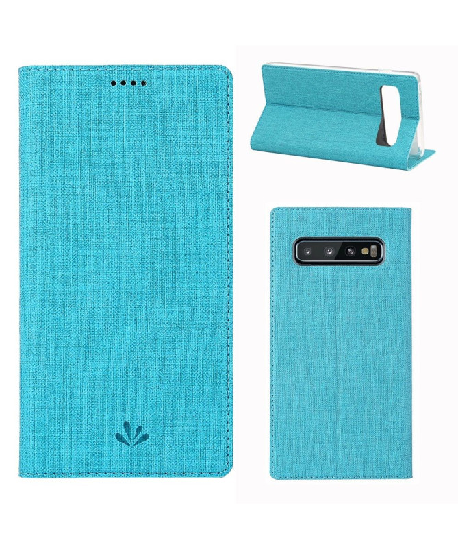 Samsung Galaxy S10 - Etui texturé croisillons support