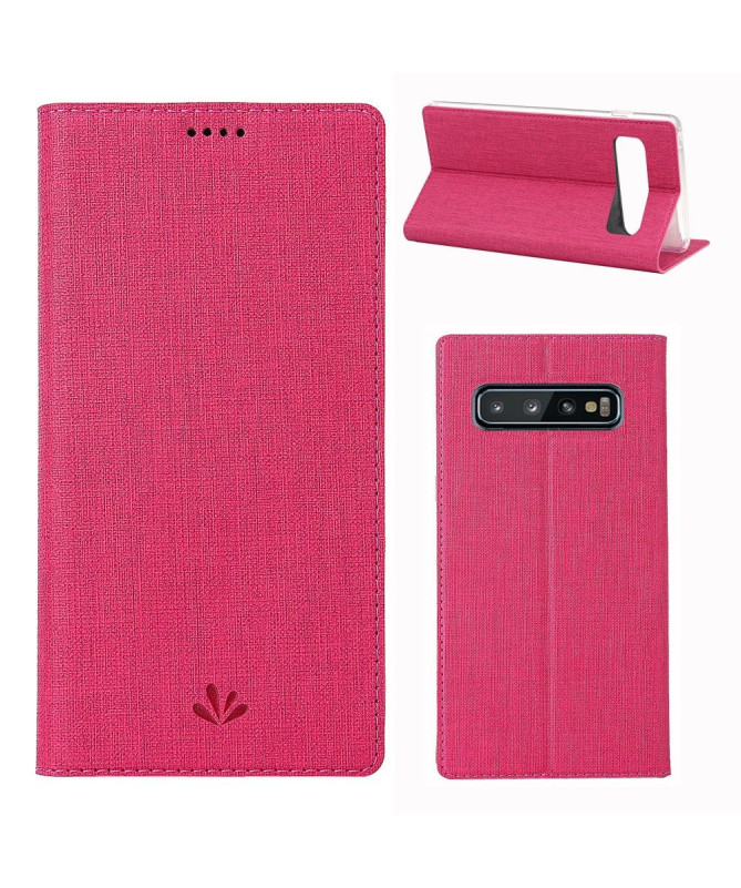 Samsung Galaxy S10 - Etui texturé croisillons support