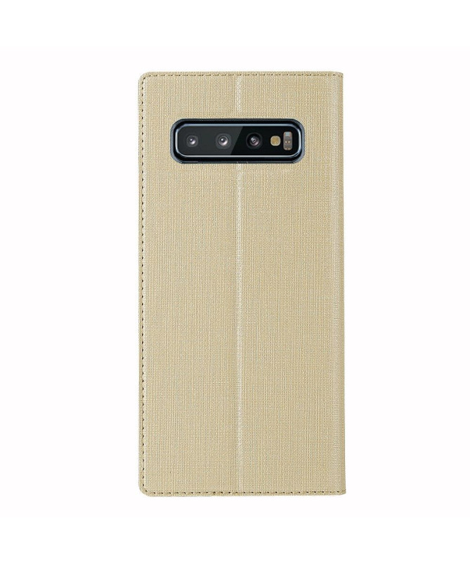 Samsung Galaxy S10 - Etui texturé croisillons support