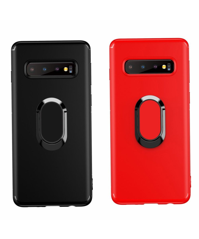 Samsung Galaxy S10 - Coque effet mat avec support magnétique