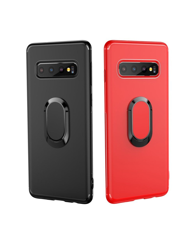 Samsung Galaxy S10 - Coque effet mat avec support magnétique