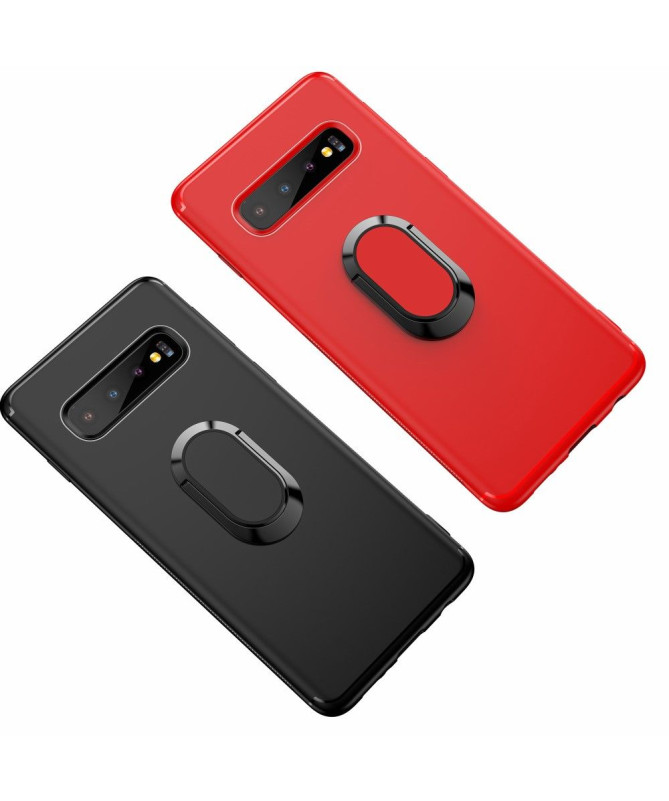 Samsung Galaxy S10 - Coque effet mat avec support magnétique