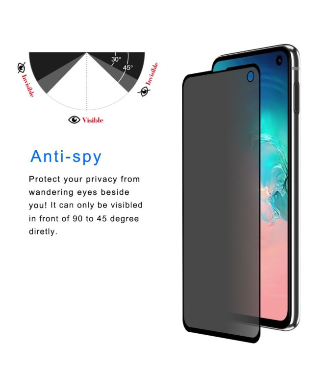 Samsung Galaxy S10e - Verre trempé et filtre de confidentialité