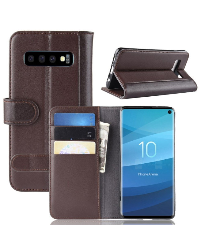 Samsung Galaxy S10 - Housse Cuir Premium