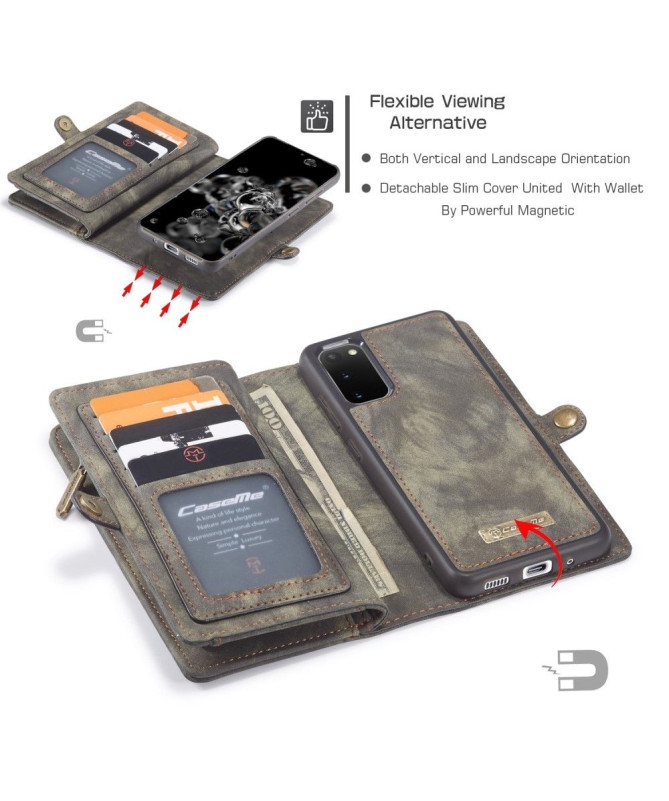 CASEME - Housse Samsung Galaxy S20 avec coque magnétique