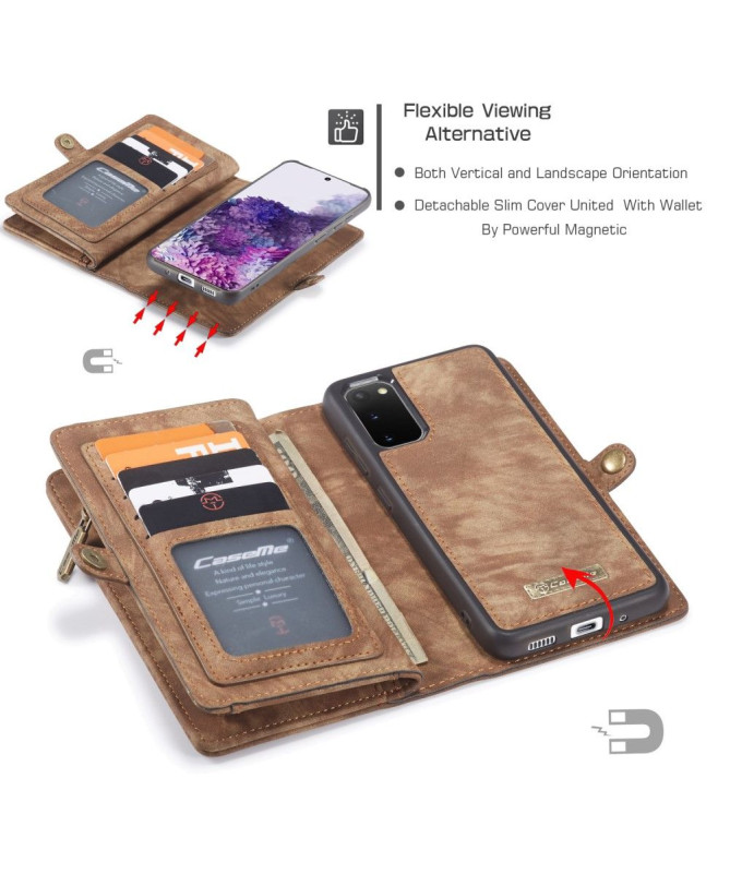 CASEME - Housse Samsung Galaxy S20 avec coque magnétique