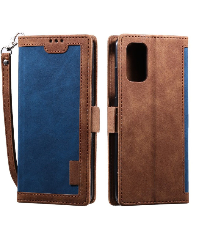 Housse Samsung Galaxy S20 Vintage Pocket avec lanière