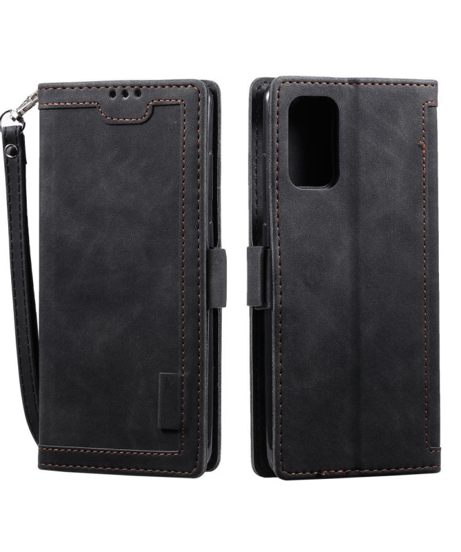 Housse Samsung Galaxy S20 Vintage Pocket avec lanière