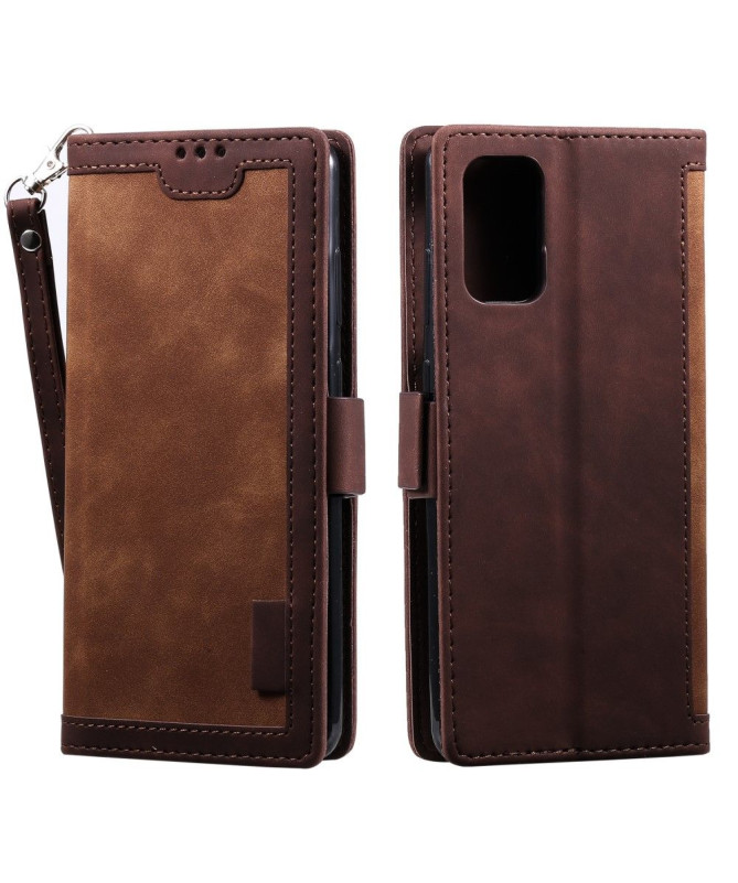 Housse Samsung Galaxy S20 Vintage Pocket avec lanière