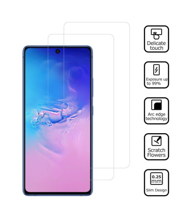 Films en verre trempé pour Samsung Galaxy S10 Lite (2 pièces)