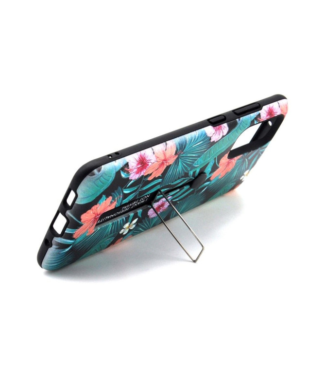 Coque Samsung Galaxy S10 Lite Feuilles Tropicales Fonction Support