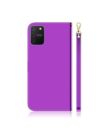 Housse Samsung Galaxy S10 Lite simili cuir effet miroir