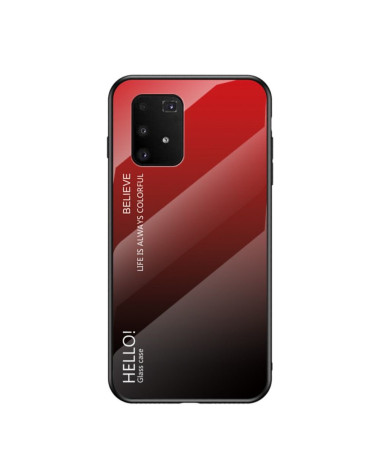 Coque Samsung Galaxy S10 Lite dos en verre dégradé de couleurs