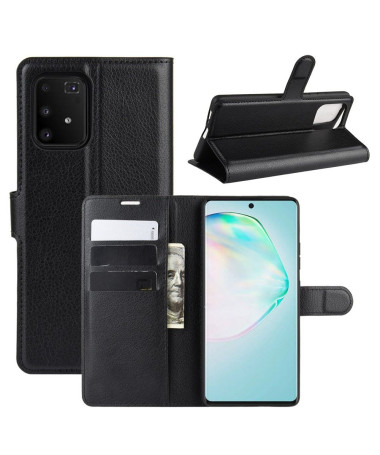 Housse Samsung Galaxy S10 Lite effet cuir portefeuille