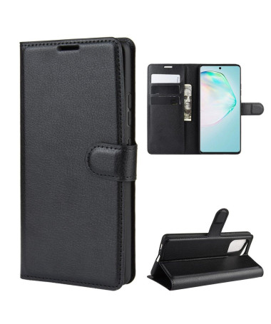 Housse Samsung Galaxy S10 Lite effet cuir portefeuille