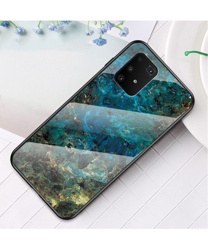 Coque Samsung Galaxy S10 Lite Marbre Océane dos en verre