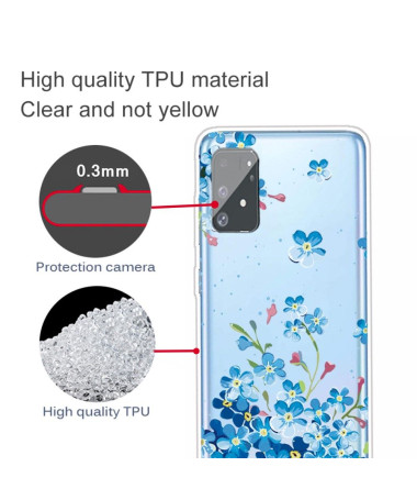 Coque Samsung Galaxy S10 Lite Fleurs Bleues