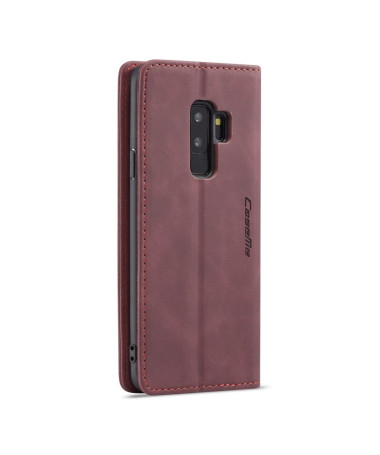 Housse Samsung Galaxy S9 Plus Simili Cuir - Vin rouge