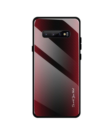 Coque Samsung Galaxy S10 Plus carbone dos en verre