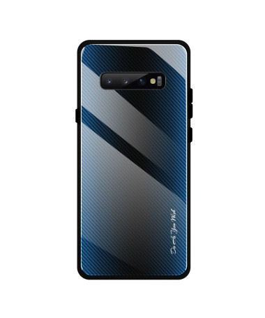 Coque Samsung Galaxy S10 Plus carbone dos en verre