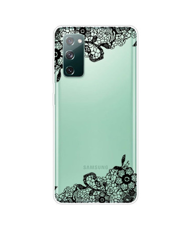 Coque Samsung Galaxy S20 FE fleur dentelle