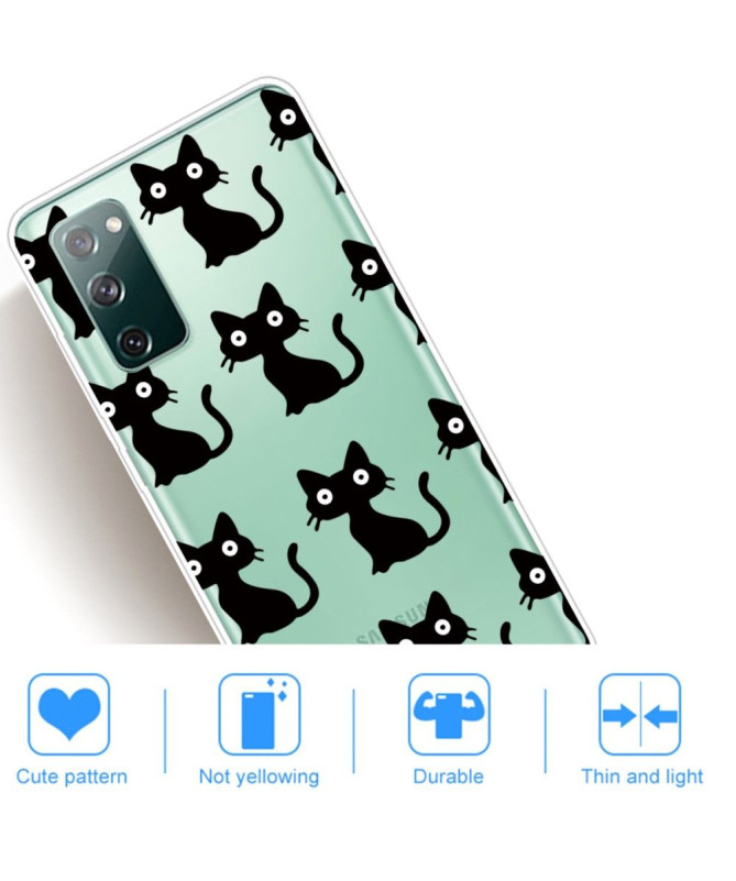 Coque Samsung Galaxy S20 FE chats noirs