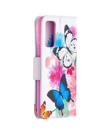 Housse Samsung Galaxy S20 FE papillons et fleurs colorées