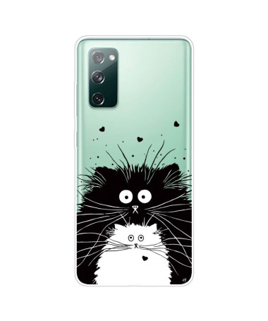 Coque Samsung Galaxy S20 FE chats noir et blanc