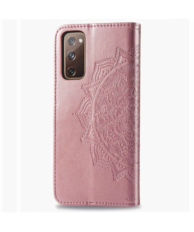 Housse Samsung Galaxy S20 FE Mandala Porte Cartes Or Rose - photo 9