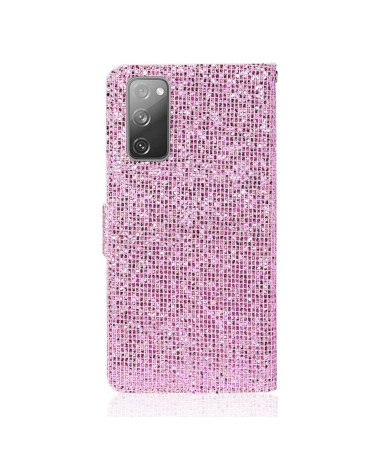 Housse Samsung Galaxy S20 FE Glitter Porte Cartes Or Rose - photo 11