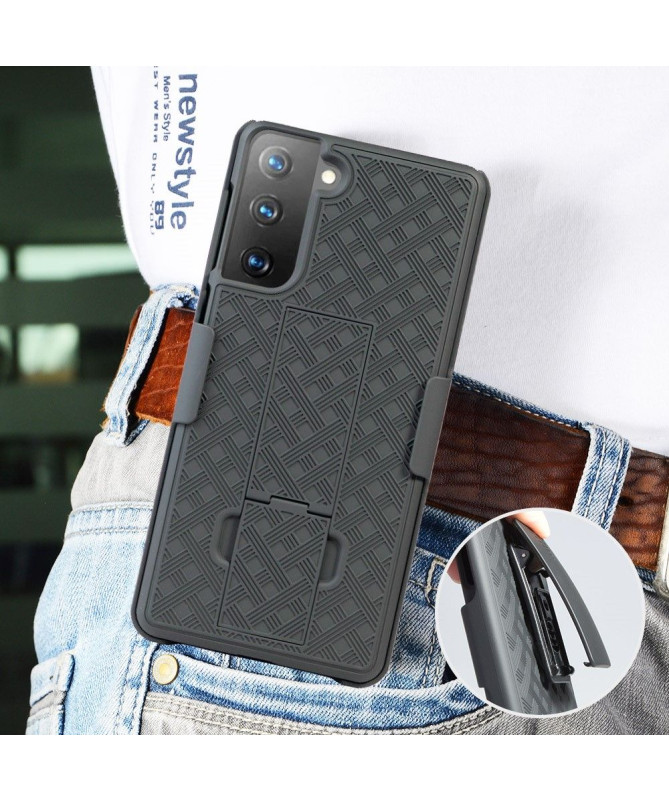 Coque Samsung Galaxy S21 Plus intégrale avec clip ceinture