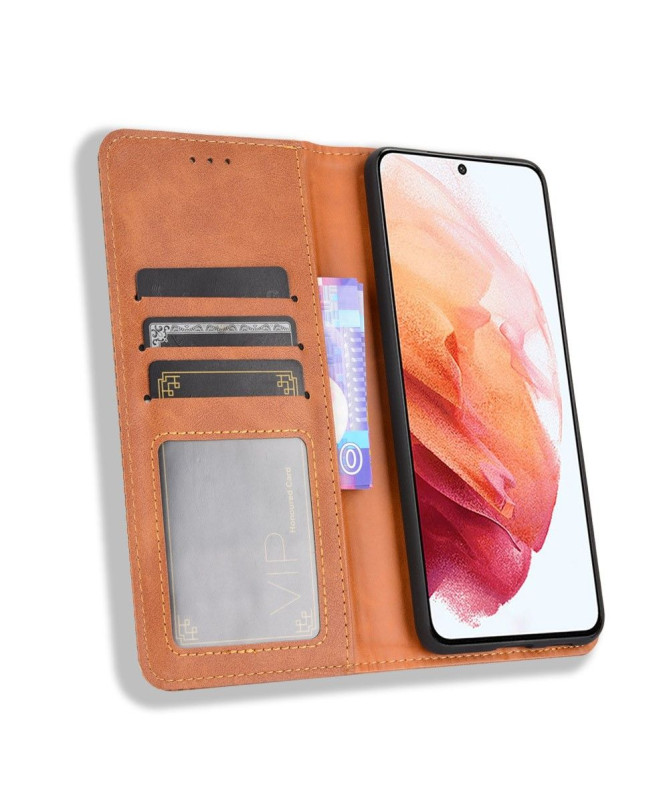 Housse Samsung Galaxy S21 Plus Le Cirénius Style Cuir