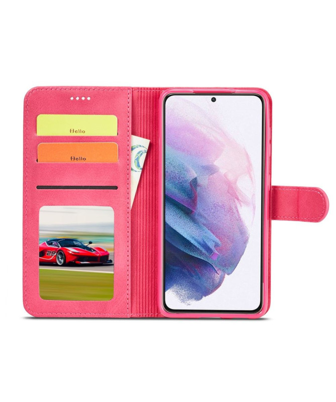 Étui Samsung Galaxy S21 Plus LC.IMEEKE effet cuir portefeuille
