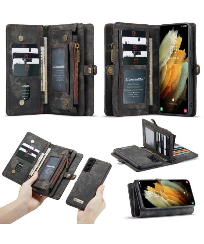 Housse et Coque magnétique 2 en 1 pour Samsung Galaxy S21