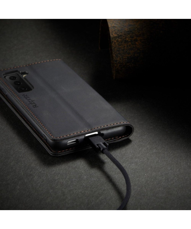 Housse Samsung Galaxy S21 AUTSPACE Simili Cuir