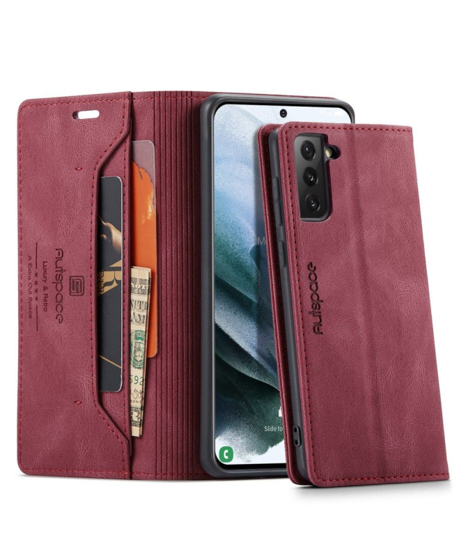 Housse Samsung Galaxy S21 AUTSPACE Simili Cuir