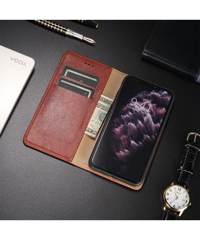 Flip cover Samsung Galaxy S21 PURE simili cuir