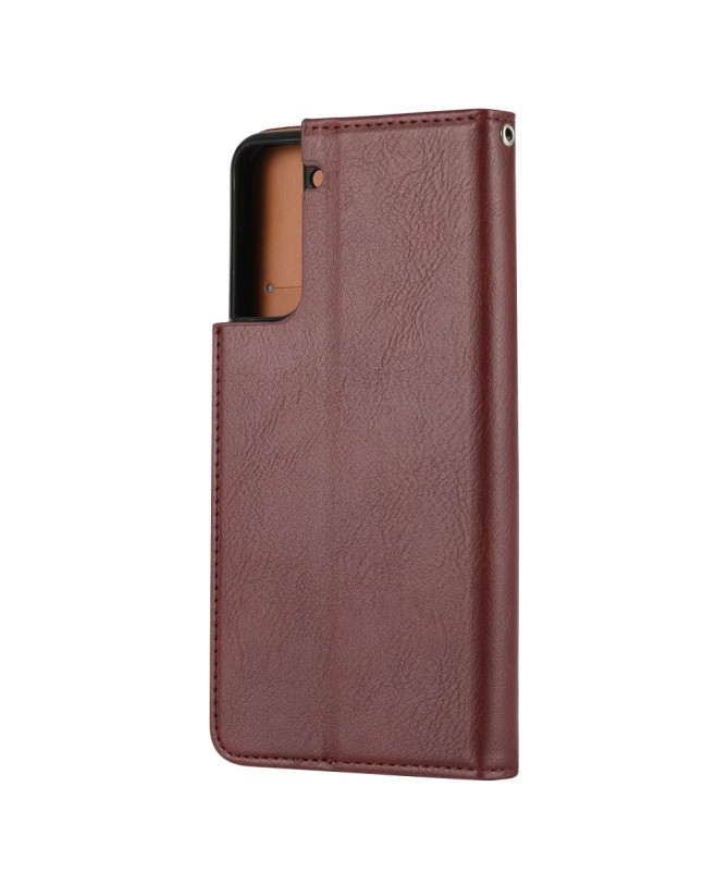 Housse Samsung Galaxy S21 Plus simili cuir stand case
