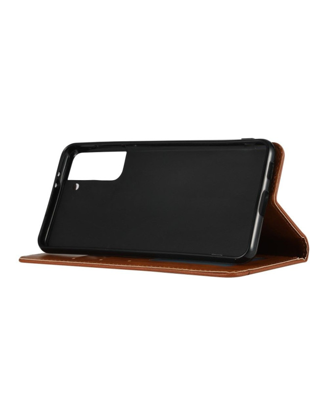 Housse Samsung Galaxy S21 Plus simili cuir stand case
