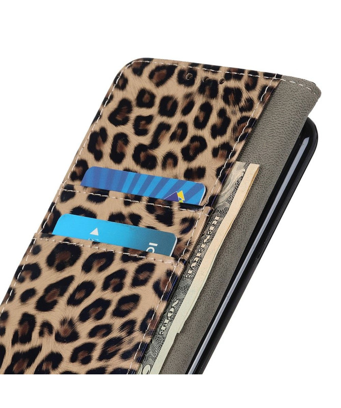 Housse Samsung Galaxy S21 5G Simili Cuir Style Léopard