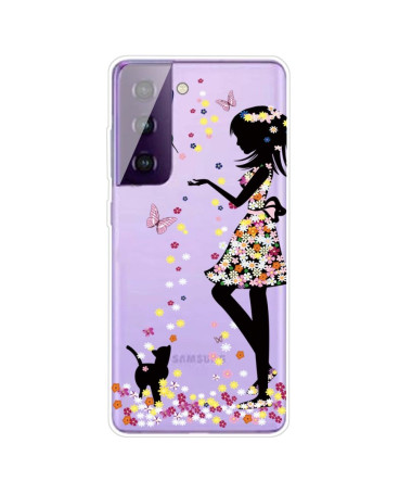 Coque Samsung Galaxy S21 5G Dame Papillons