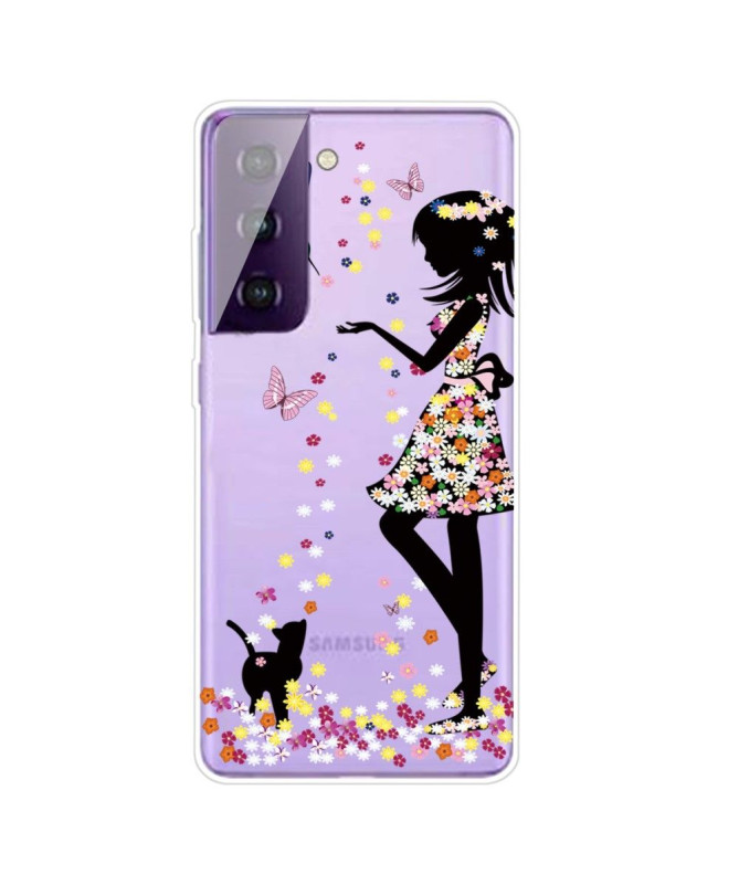 Coque Samsung Galaxy S21 5G Dame Papillons