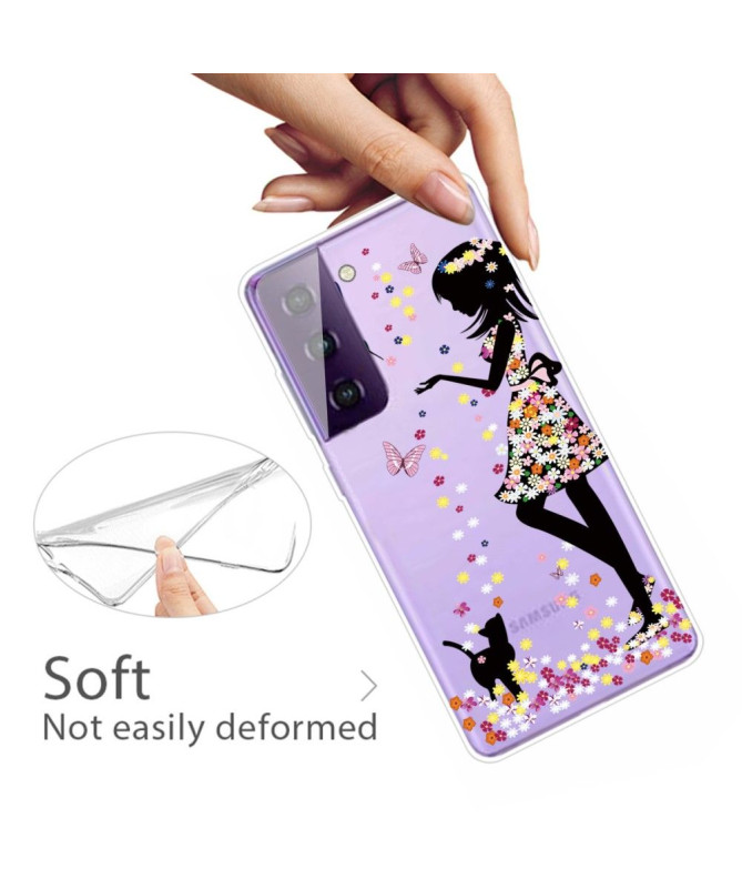 Coque Samsung Galaxy S21 5G Dame Papillons