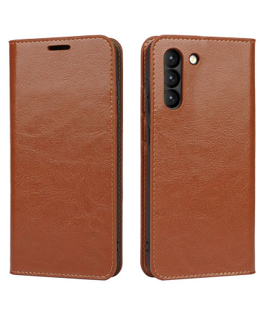 Housse Samsung Galaxy S21 FE Cuir Porte Cartes Fonction Support